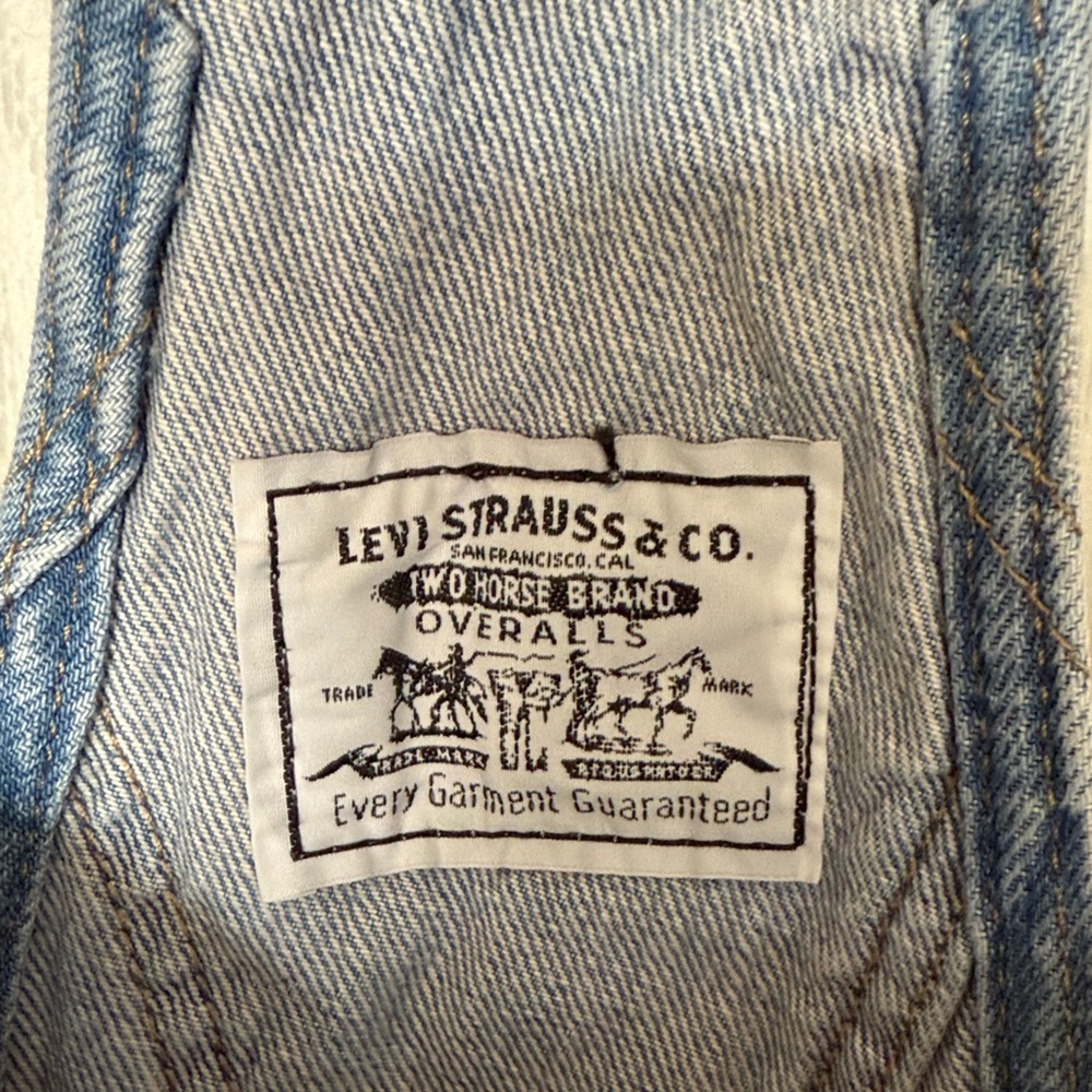 Levi's Light Blue Denim Overalls - Picture 3 of 7